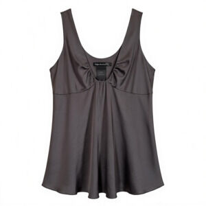 Paige Dark Gray Silk Tank Top Size Large Y2K